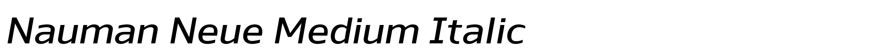 Nauman Neue Medium Italic